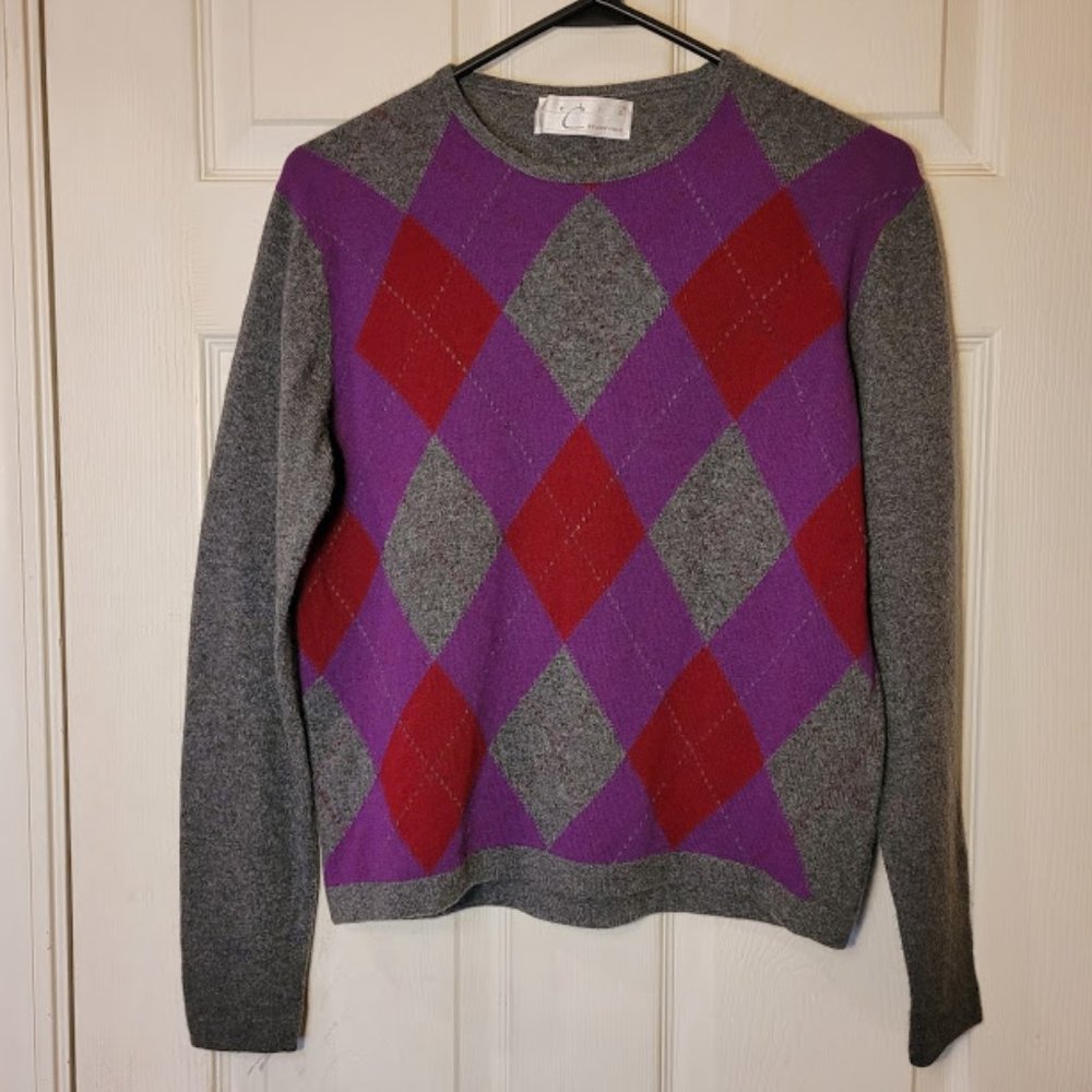 Cashmere Scotland Ballantyne Argyle Sweater Soft 4